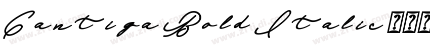 Cantiga Bold Italic字体转换